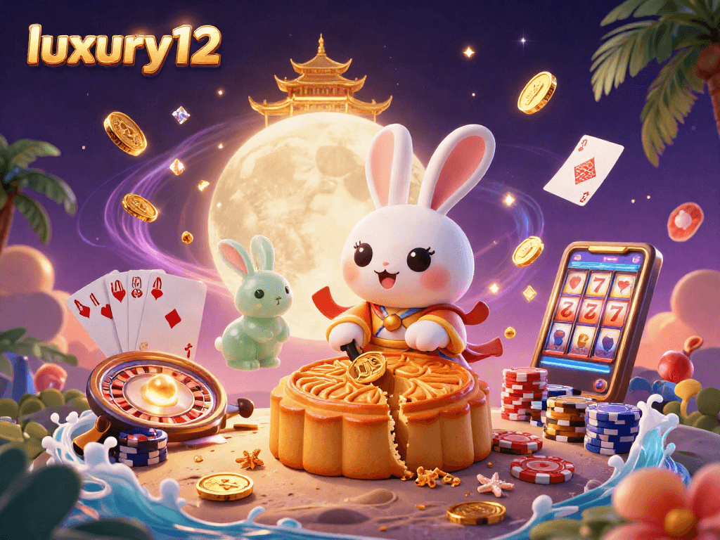 Experience luxury12 with vibrant 3D casino action featuring moon rabbits and magical elements