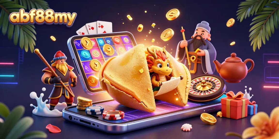 Experience exciting gameplay with afb88my featuring a vibrant casino scene with fantastic characters and dynamic elements.