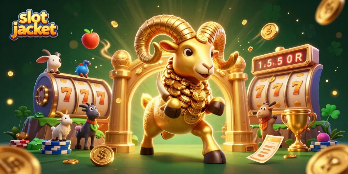 Menangkan slot jackpot dengan ilustrasi kasino yang penuh aksi dan simbol keberuntungan.