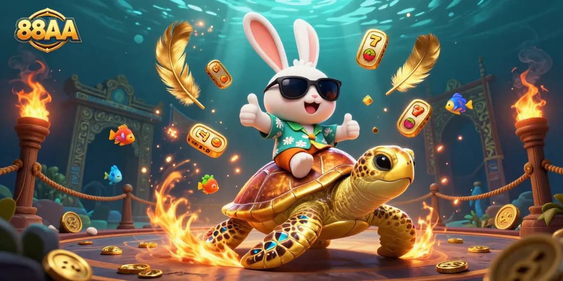 88AA engages players with vibrant underwater-themed casino gaming illustration.