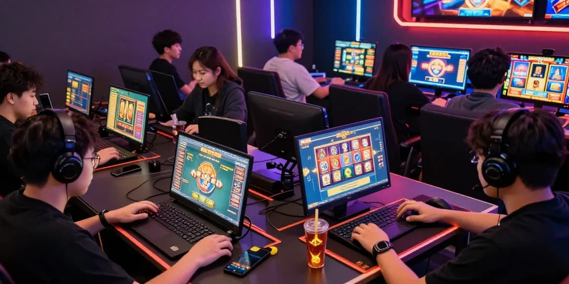 Exciting game bài đổi thưởng experience with players enjoying various online games and vibrant graphics.