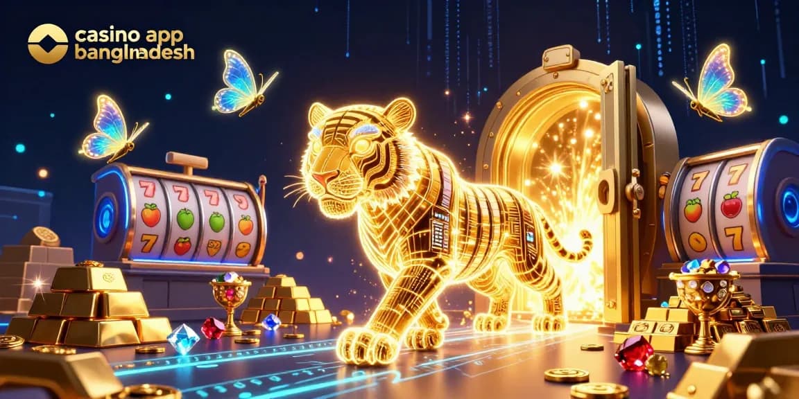 Experience the excitement of the casino app bangladesh with vibrant 3D illustrations of gaming entertainment.