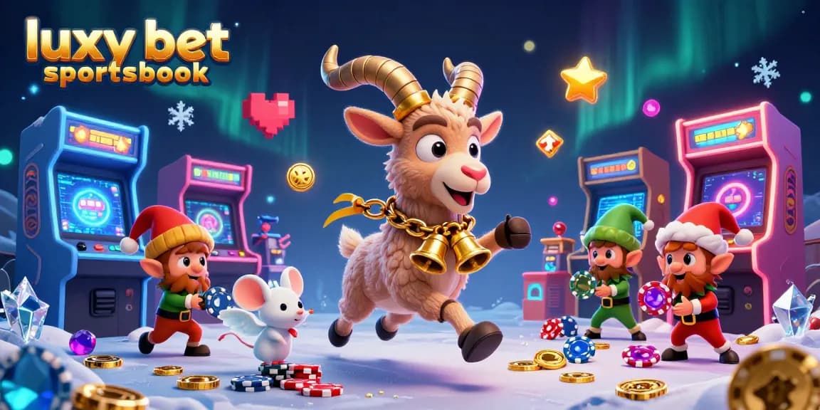 Experience the holiday horror at luxy bet sportsbook with a festive Krampus goat and mischievous gremlins.