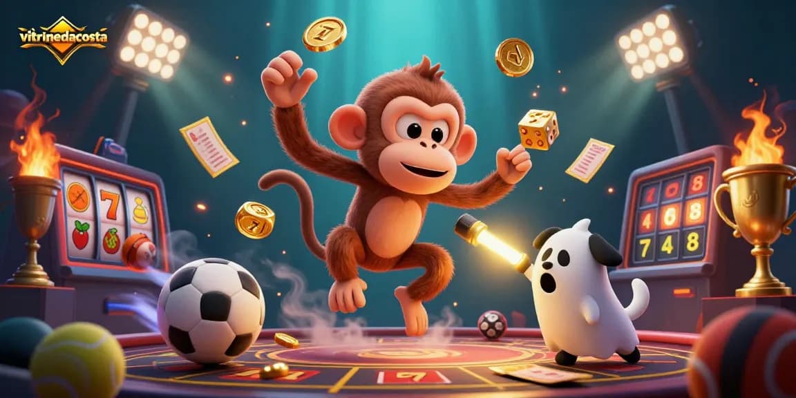 Experience exhilarating wins with vitrinedacosta in this vibrant casino scene featuring dynamic slot games.
