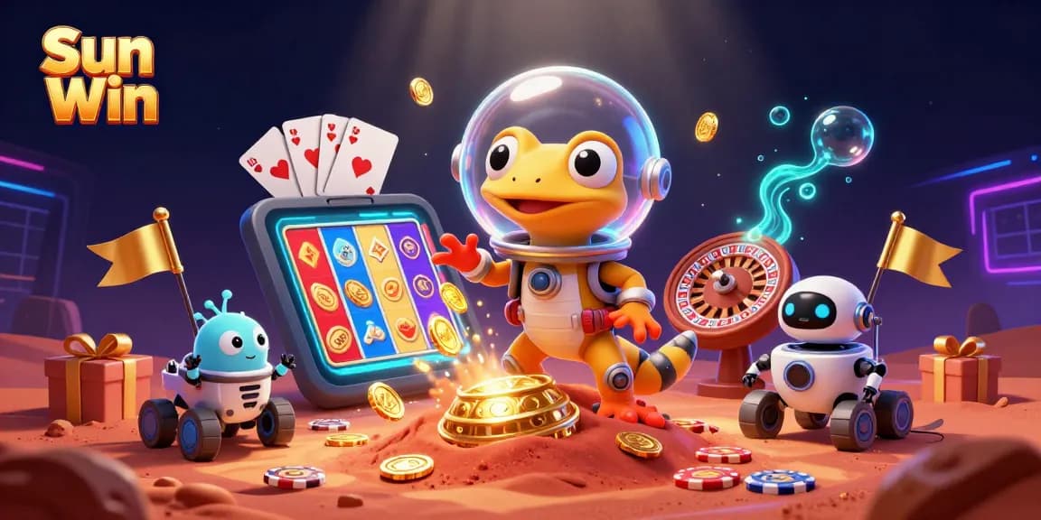 Experience thrilling gaming action with Sun Win as vibrant slots and casino elements come alive
