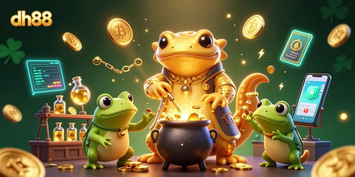 Experience thrilling games with dh88's vibrant golden alchemist scene full of crypto excitement.