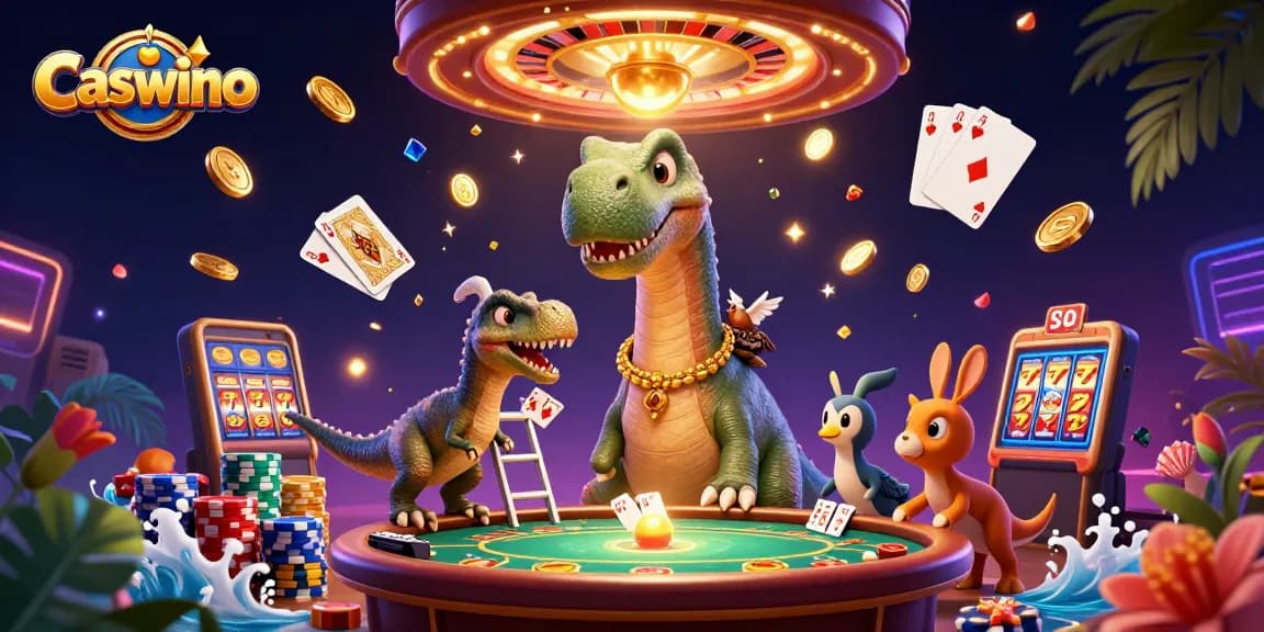 Caswino Casino showcases interactive elements with vibrant characters and exciting gaming features.