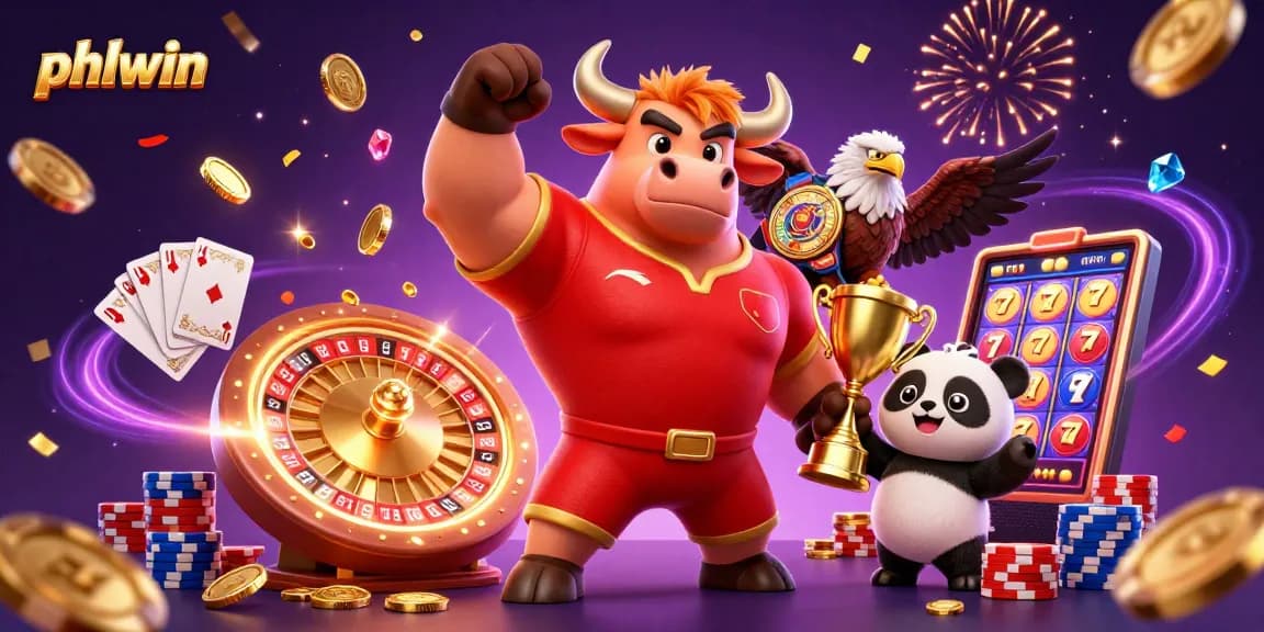 phlwin celebrates winning moments with vibrant 3D characters and casino elements.