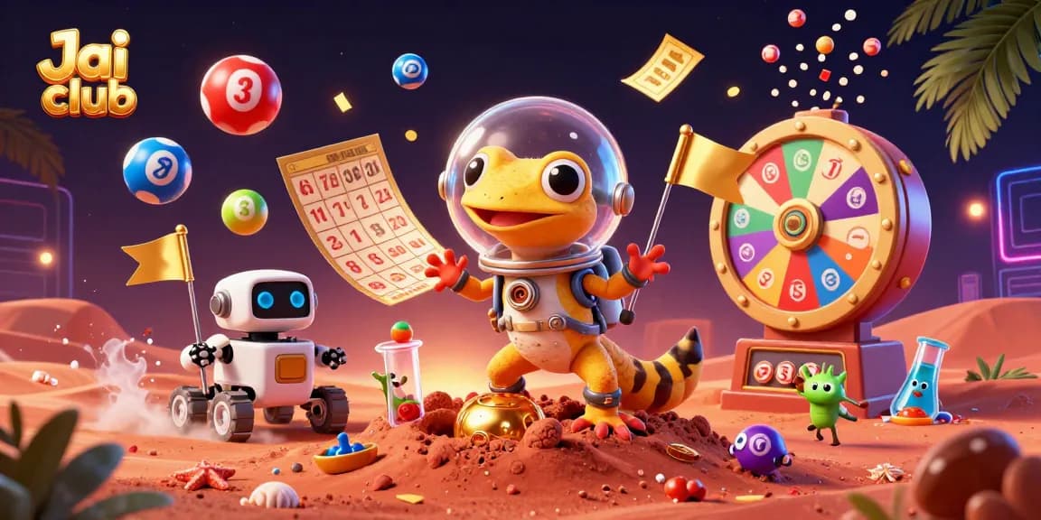 Engage in lottery excitement with Jai club as Martian gecko discovers a golden casino.