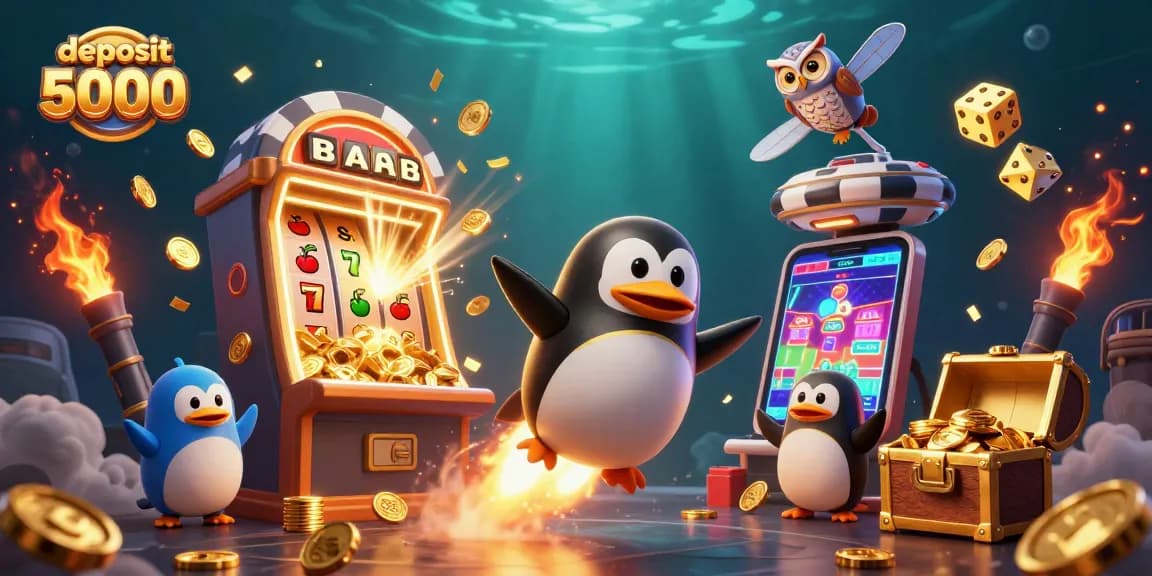 Experience winning excitement at deposit 5000 with colorful 3D casino characters in a dynamic gaming scene.