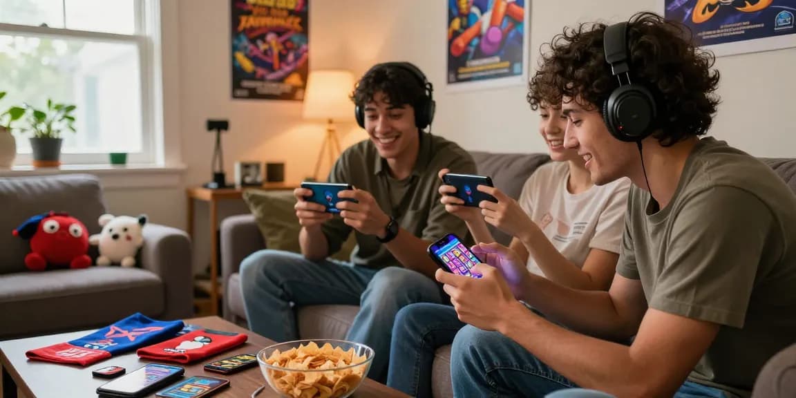 Download file from Slots PK gaming app with friends enjoying colorful slot games in a cozy atmosphere.