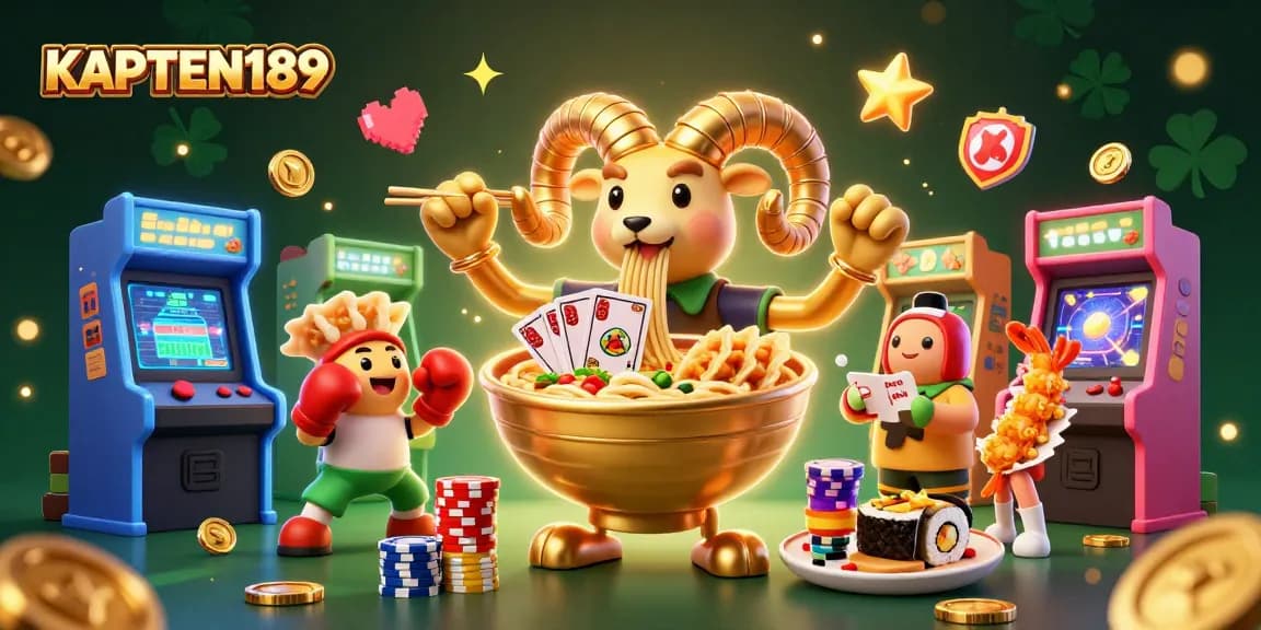 KAPTEN189 menawarkan pengalaman bermain slot online gacor dengan ilustrasi 3D yang penuh warna dan detail menarik.