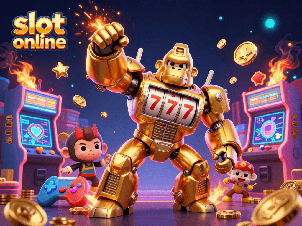 Menggandakan peluang menang dengan slot online dalam ilustrasi permainan kasino yang menarik.