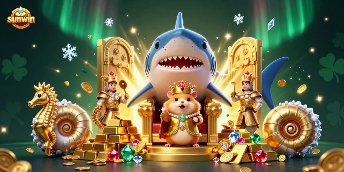 Experience winning thrills at sunwin, where a fierce golden hamster king rules over a treasure-filled gaming realm.