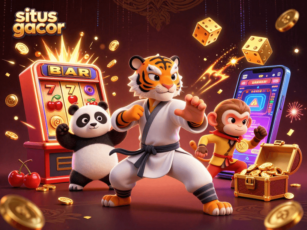 Menangkan permainan situs gacor dengan slot fantastis dan karakter menggemaskan dalam ilustrasi 3D.