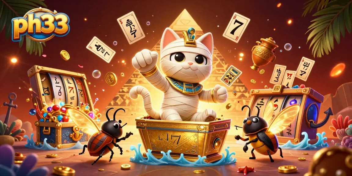 Win big at ph33 with exciting casino adventures featuring vibrant Egyptian-themed visuals.