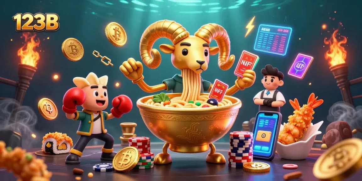 Experience exciting gameplay with 123B as a giant ramen bowl stacks chips and deals cards