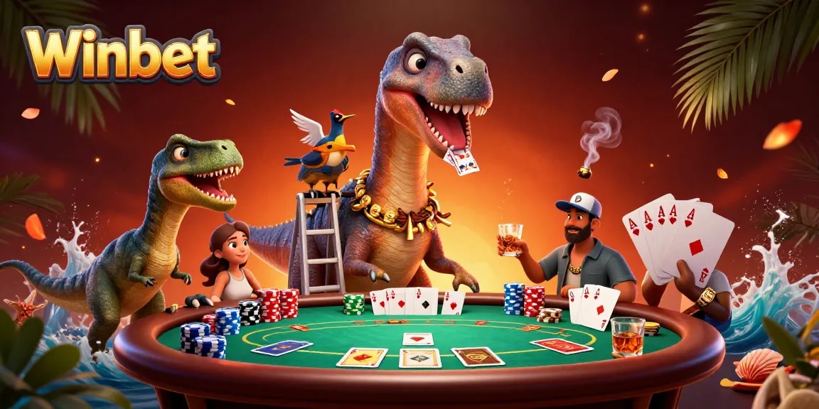 Winbet offers unforgettable poker excitement with oversized characters and thrilling game elements.
