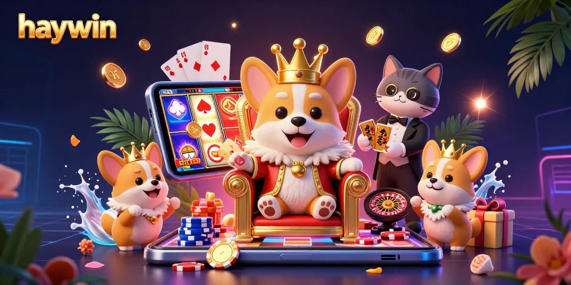 Experience exciting gaming adventures at haywin with vibrant slot games and royal characters.