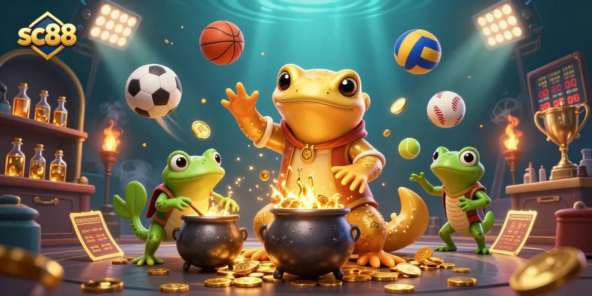 Experience exhilarating gaming action with SC88 as a giant alchemist conjures gold coins!
