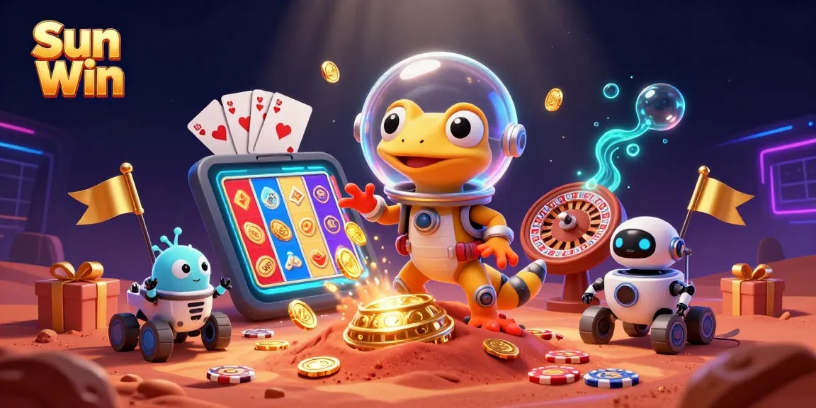 Experience thrilling gaming action with Sun Win as vibrant slots and casino elements come alive