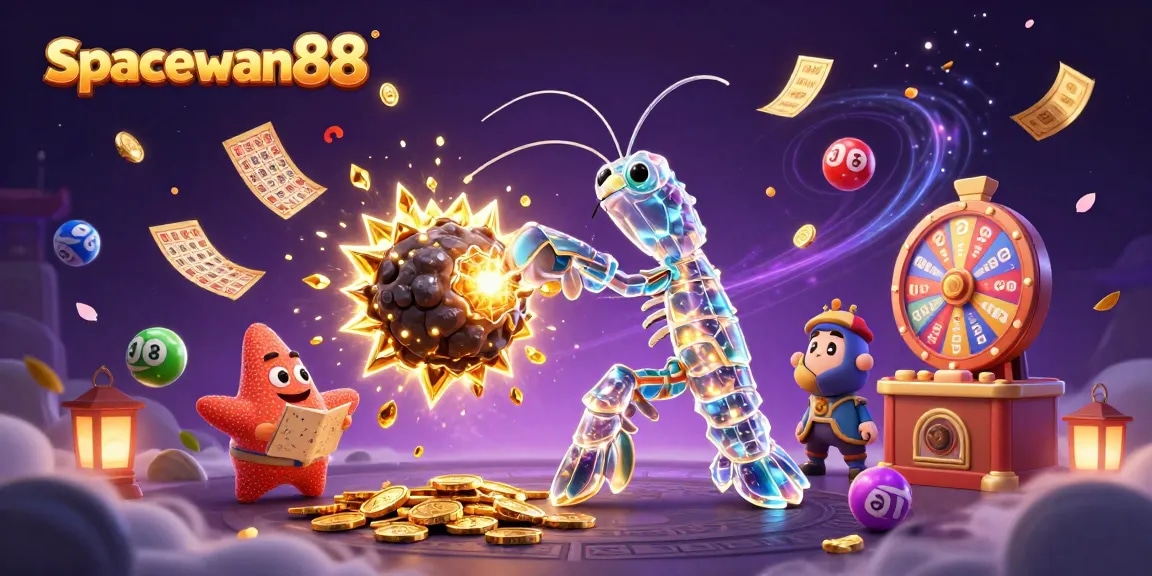 Experience the thrill of winning with spaceman88 amidst colorful lottery excitement and galactic fun.