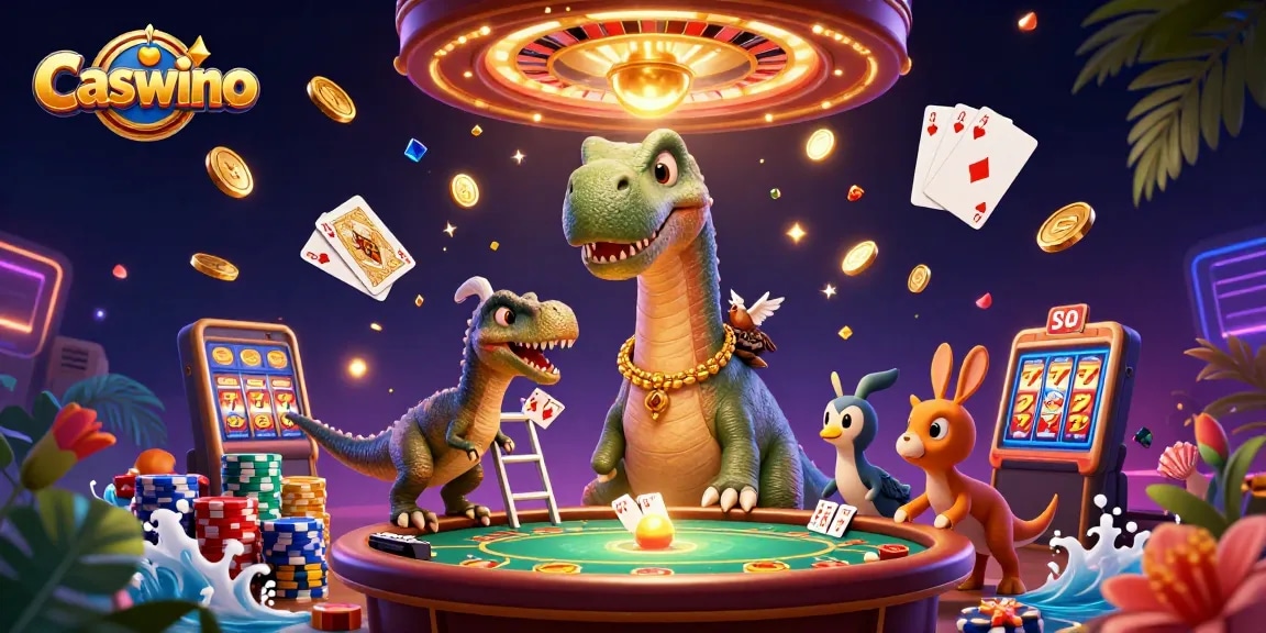 Caswino Casino showcases interactive elements with vibrant characters and exciting gaming features.