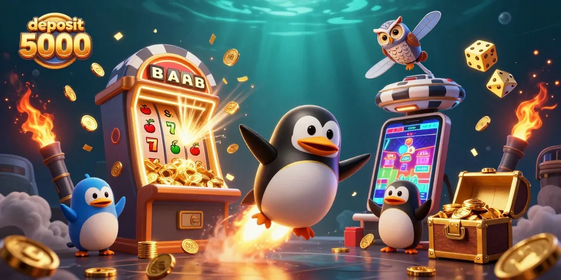 Experience winning excitement at deposit 5000 with colorful 3D casino characters in a dynamic gaming scene.
