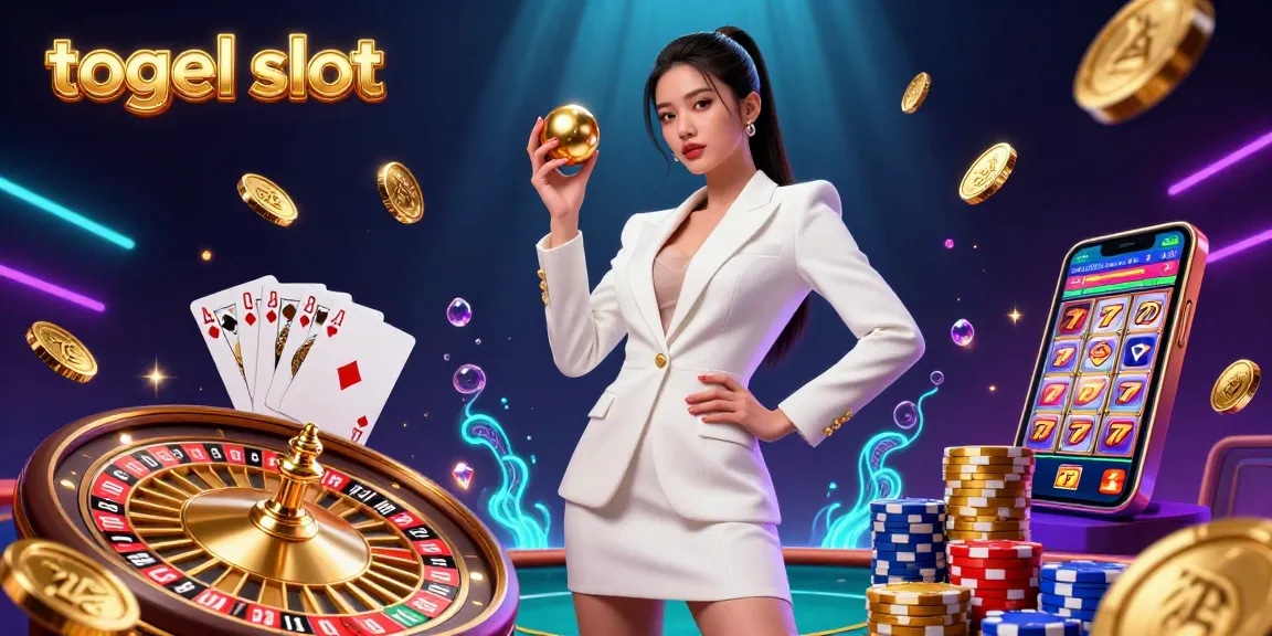 Experience the excitement of togel slot with cascading coins and vibrant casino elements in an ultra-detailed illustration.