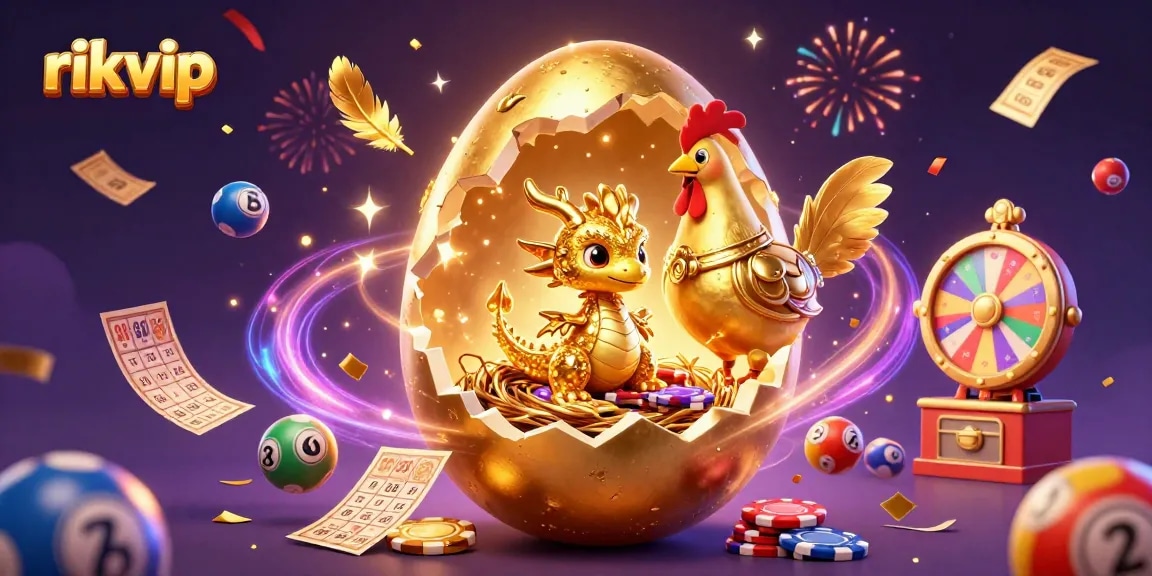 Engage with the excitement of rikvip, where golden wins await amid colorful lottery and casino elements!