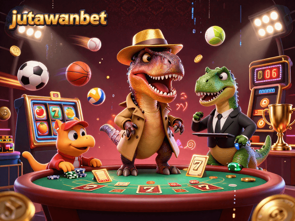 Experience thrilling gameplay with jutawanbet at a vibrant casino featuring unique characters and elements.