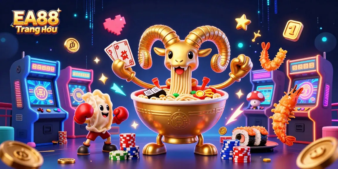 Engage in exciting gaming experiences at EA88 Trang chủ with dynamic casino elements and vibrant characters.