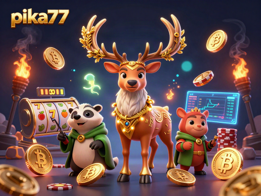 Engage with exciting gameplay on pika77 featuring rich visuals of slot games and mystical creatures.