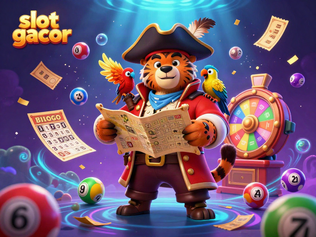 Experience thrill with slot gacor action illustrated through vibrant characters and dynamic casino elements.
