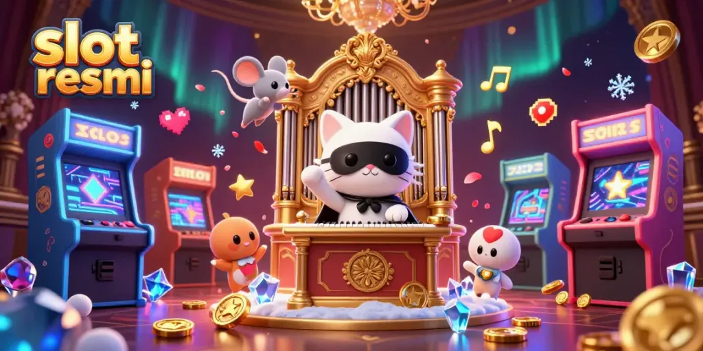 Experience thrilling gameplay with slot resmi as colorful characters illuminate the casino atmosphere.