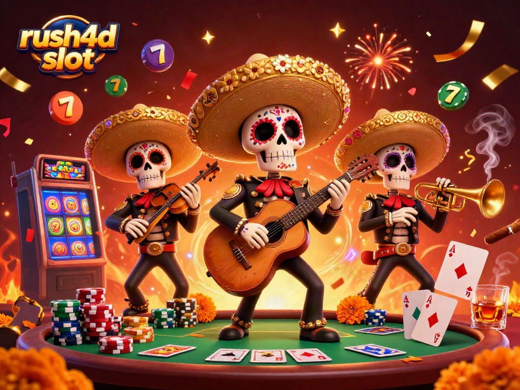 Raih kemenangan dengan rush4d slot dalam suasana meriah bersama mariachi.