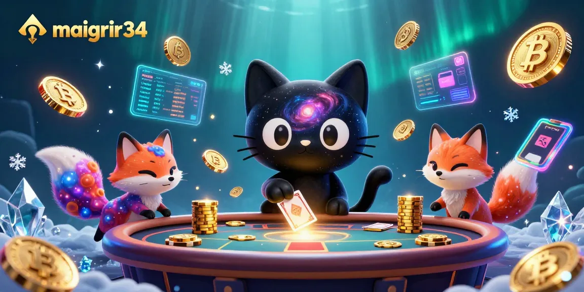 maigrir34 attire les joueurs avec un chat noir trou noir au casino cosmique, absorbant les jetons d'or.