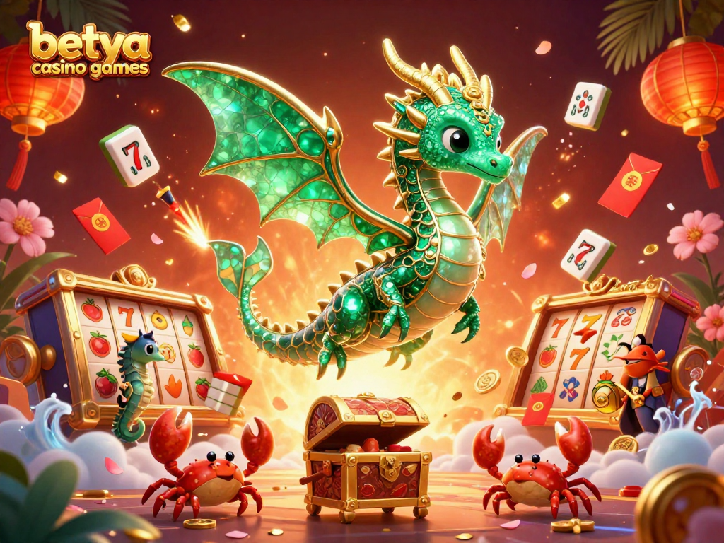 Engage in thrilling betya casino games with a vibrant sea dragon and dynamic slot reels!