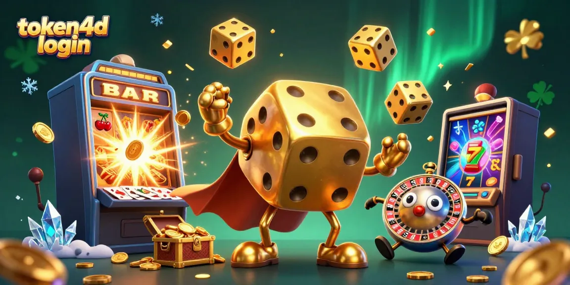Menggulung dadu dan mesin slot meledak simbol keberuntungan untuk 'token4d login'