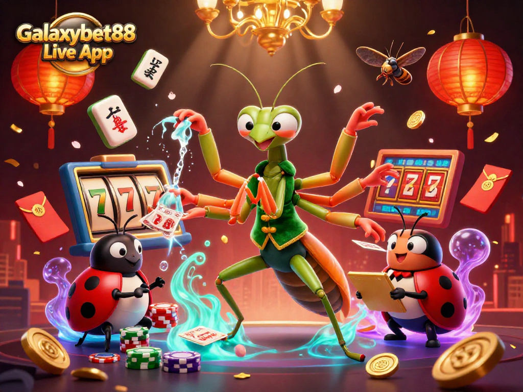 Experience thrilling action with Galaxybet88 Live App in a vibrant casino scene.