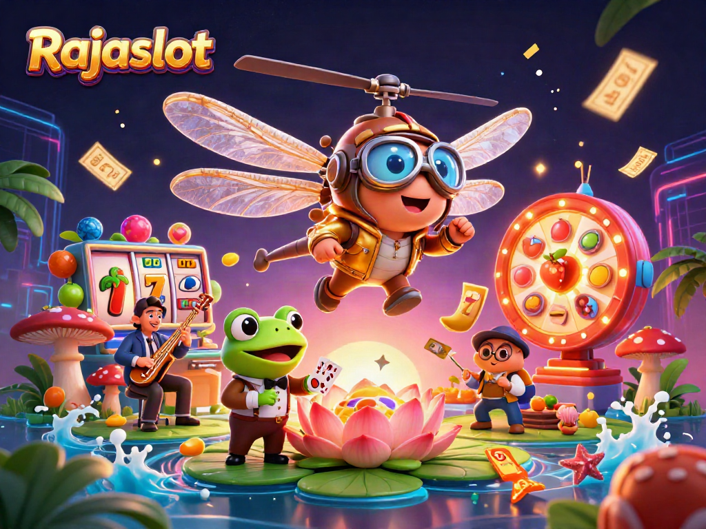 Rajaslot menghadirkan keseruan dengan slot, jackpot, dan croupier katak yang beraksi.