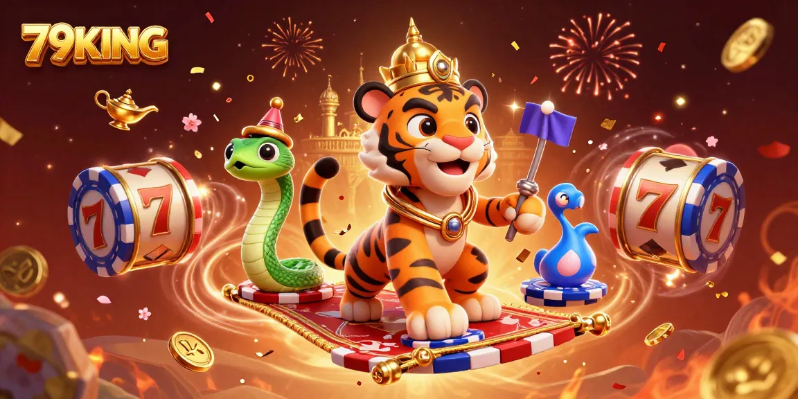 Spin for big wins with 79KING's Arabian-themed slot adventure featuring lucky symbols and vibrant characters.