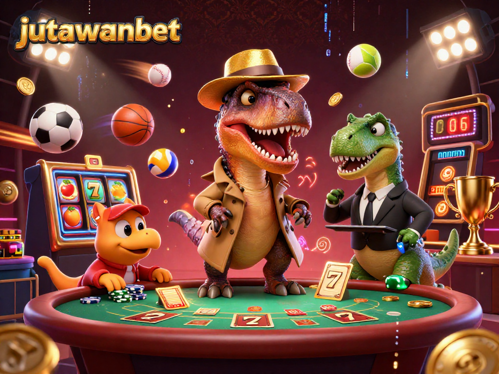 Experience thrilling gameplay with jutawanbet at a vibrant casino featuring unique characters and elements.