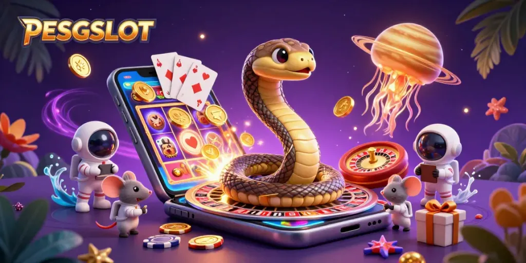Menggali gameplay PESGSLOT dengan karakter unik di ruang angkasa dan elemen slot yang menghibur.