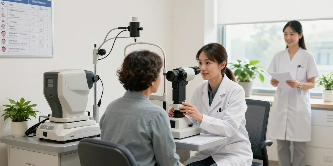 Consultation on ICL surgery for dry eyes at a modern eye clinic.