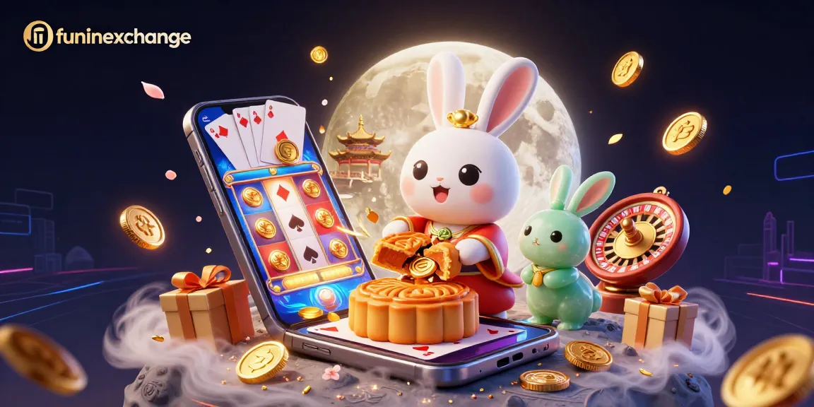 Experience the exciting thrill of funinexchange with a vibrant 3D illustration of gaming elements and characters.