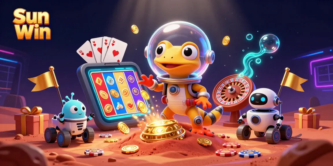 Experience thrilling gaming action with Sun Win as vibrant slots and casino elements come alive
