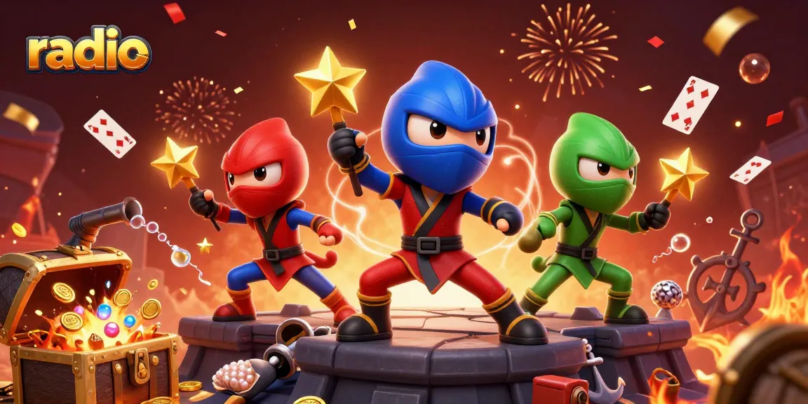 Engage in thrilling radio casino adventures with ninja chameleons in martial arts action.