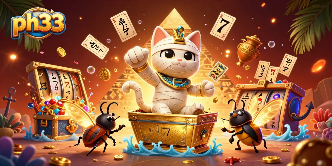 Win big at ph33 with exciting casino adventures featuring vibrant Egyptian-themed visuals.